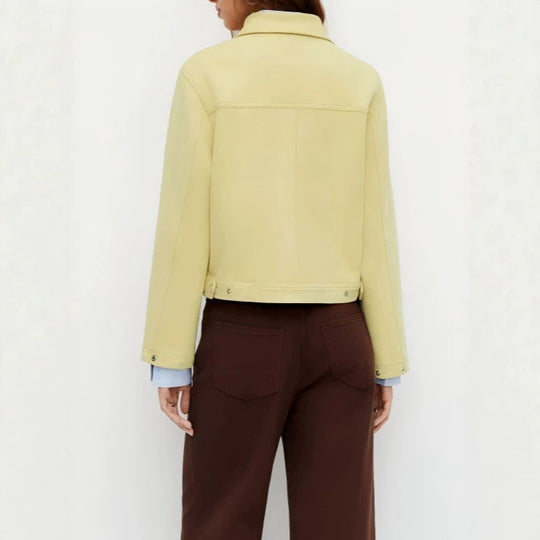 Damen Kurzjacke mit Reißverschluss, Hemdkragen und Pattentaschen Shop Nory