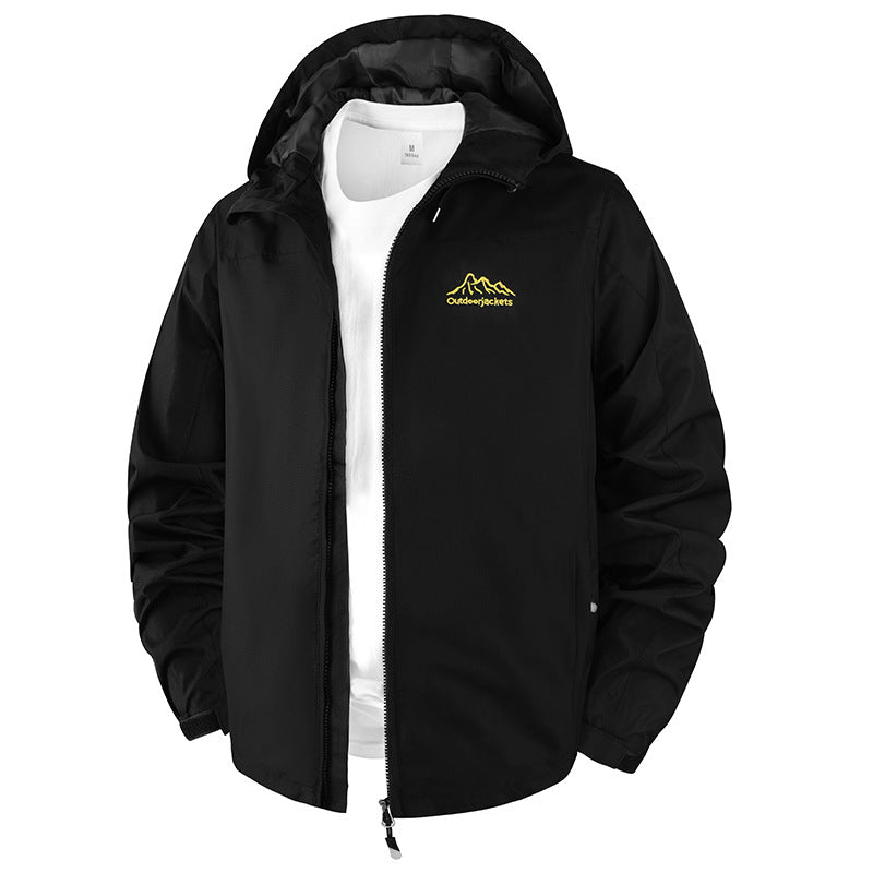 Herren Technische Outdoorjacke mit verstellbarem Kapuzendesign Shop Nory