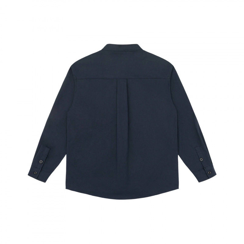 Unisex Oversize-Hemdjacke mit Stehkragen, verdeckter Knopfleiste und aufgesetzten Brusttaschen Shop Nory
