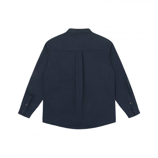Unisex Oversize-Hemdjacke mit Stehkragen, verdeckter Knopfleiste und aufgesetzten Brusttaschen Shop Nory