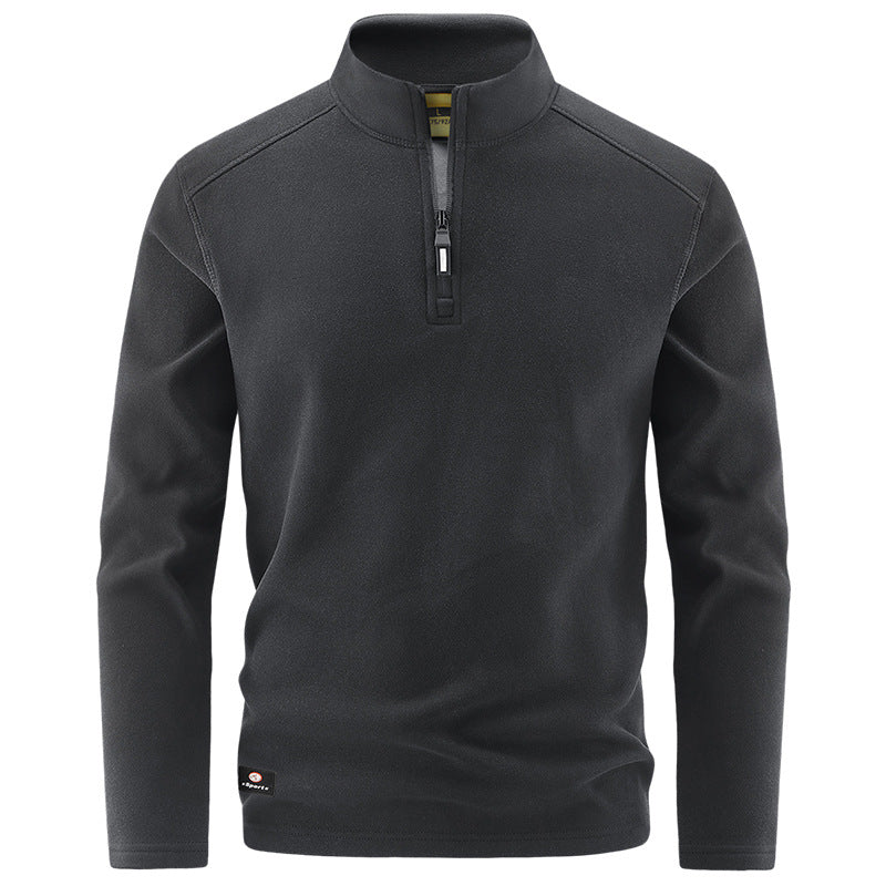 Herren Thermo‑Fleecepullover mit kurzem Reißverschluss und Stehkragen Shop Nory