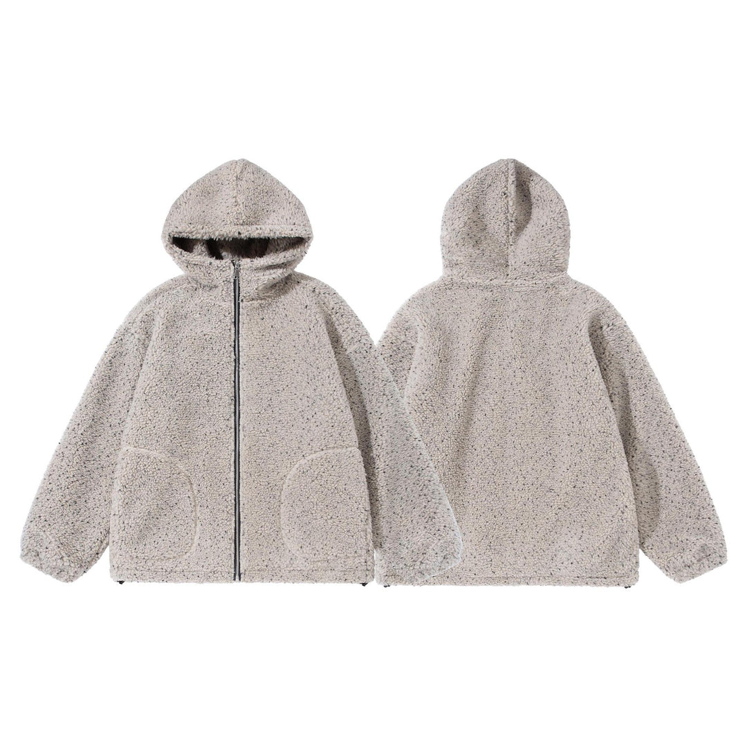 Unisex Boxy Teddy‑Fleece Kapuzenjacke mit Reißverschluss Shop Nory