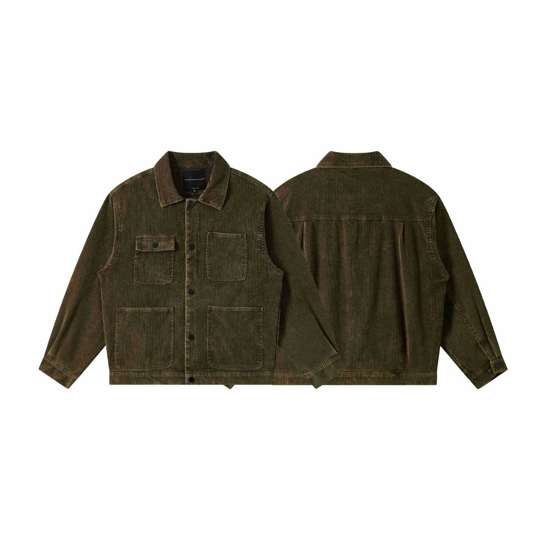 Herren Kord-Workwear-Blouson mit Pattentaschen und kastigem Schnitt Shop Nory