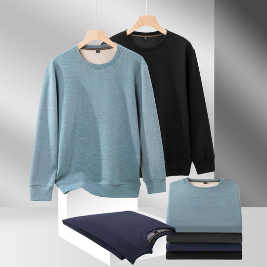 Herren Feines Rundhals-Sweatshirt aus Baumwollmix mit Regular-Fit und Rippbündchen Shop Nory