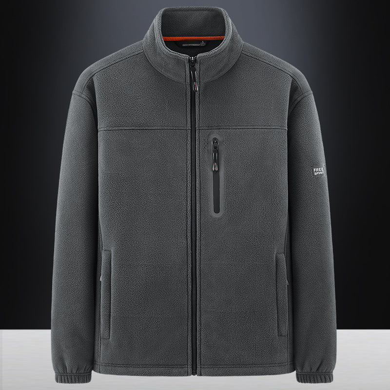 Herren technische Fleecejacke mit Polarstruktur, wasserabweisender Brusttasche und elastischen Bündchen Shop Nory