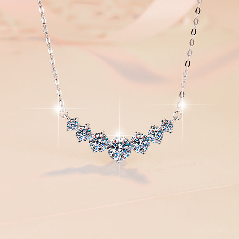 Damen Halskette mit funkelnden Zirkonia und exklusivem Design Shop Nory