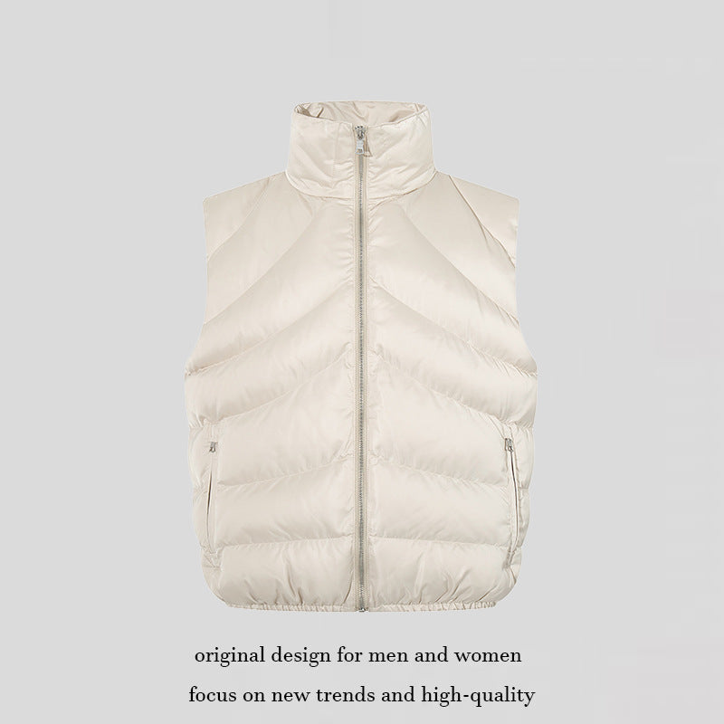 Damen gesteppte Weste mit hohem Stehkragen, leichter Wattierung und durchgehendem Reißverschluss Shop Nory