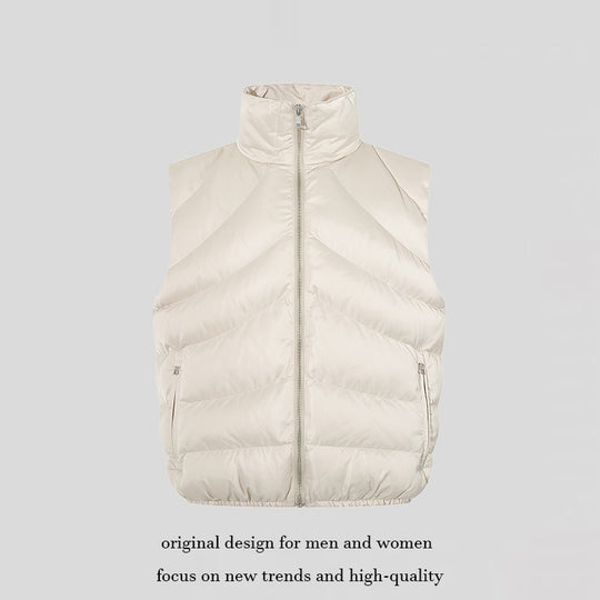 Damen gesteppte Weste mit hohem Stehkragen, leichter Wattierung und durchgehendem Reißverschluss Shop Nory