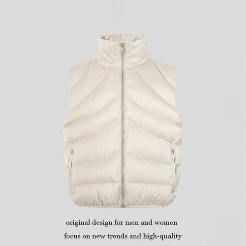 Damen gesteppte Weste mit hohem Stehkragen, leichter Wattierung und durchgehendem Reißverschluss Shop Nory