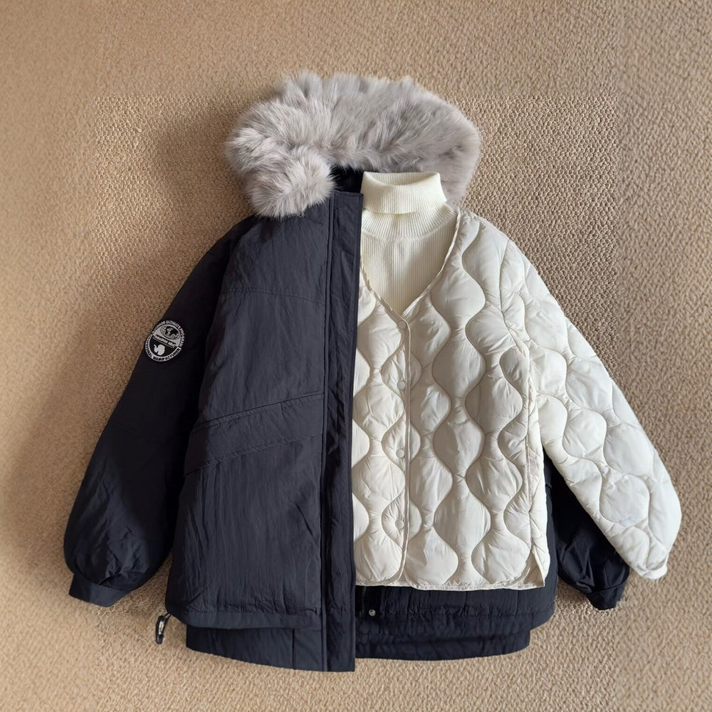 Damen Lange Steppjacke Shop Nory