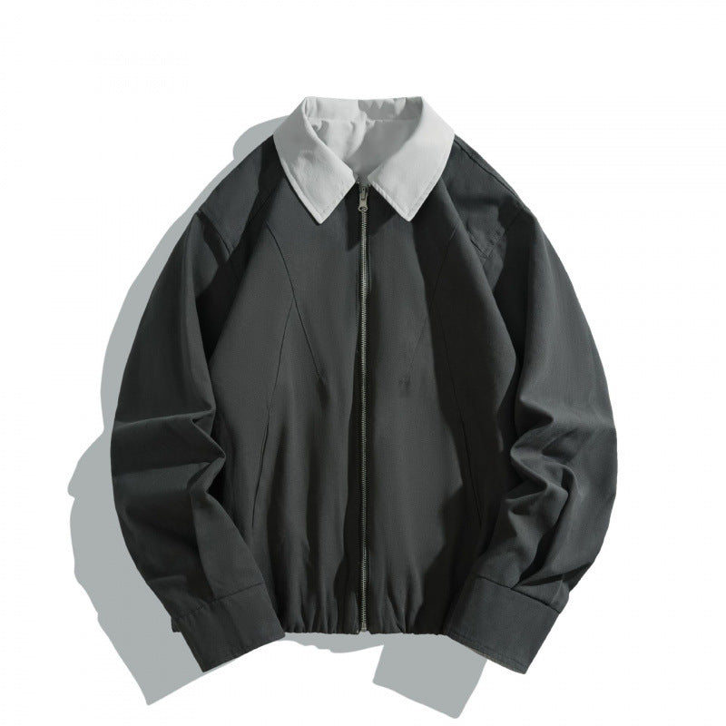 Unisex Kurz geschnittener Utility‑Blouson mit Kontrasthemdkragen und formgebenden Teilungsnähten Shop Nory