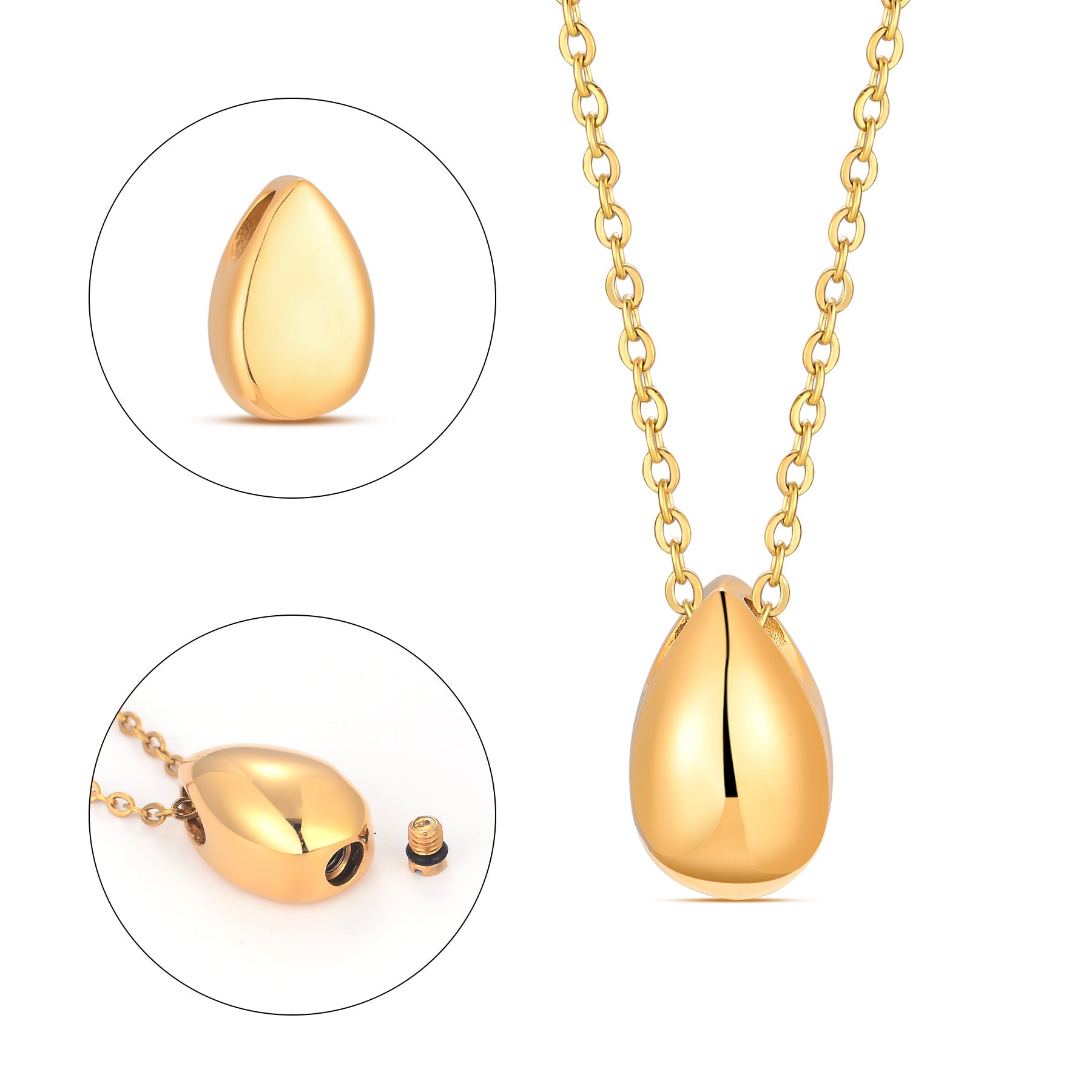Damen elegante Tropfenanhänger Halskette Shop Nory