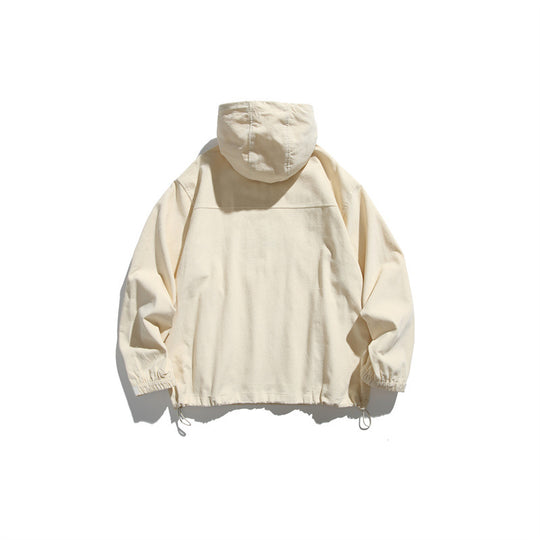 Unisex Oversize Kapuzen-Anorak mit Halbzip, Tunnelzug und Reißverschlusstaschen Shop Nory