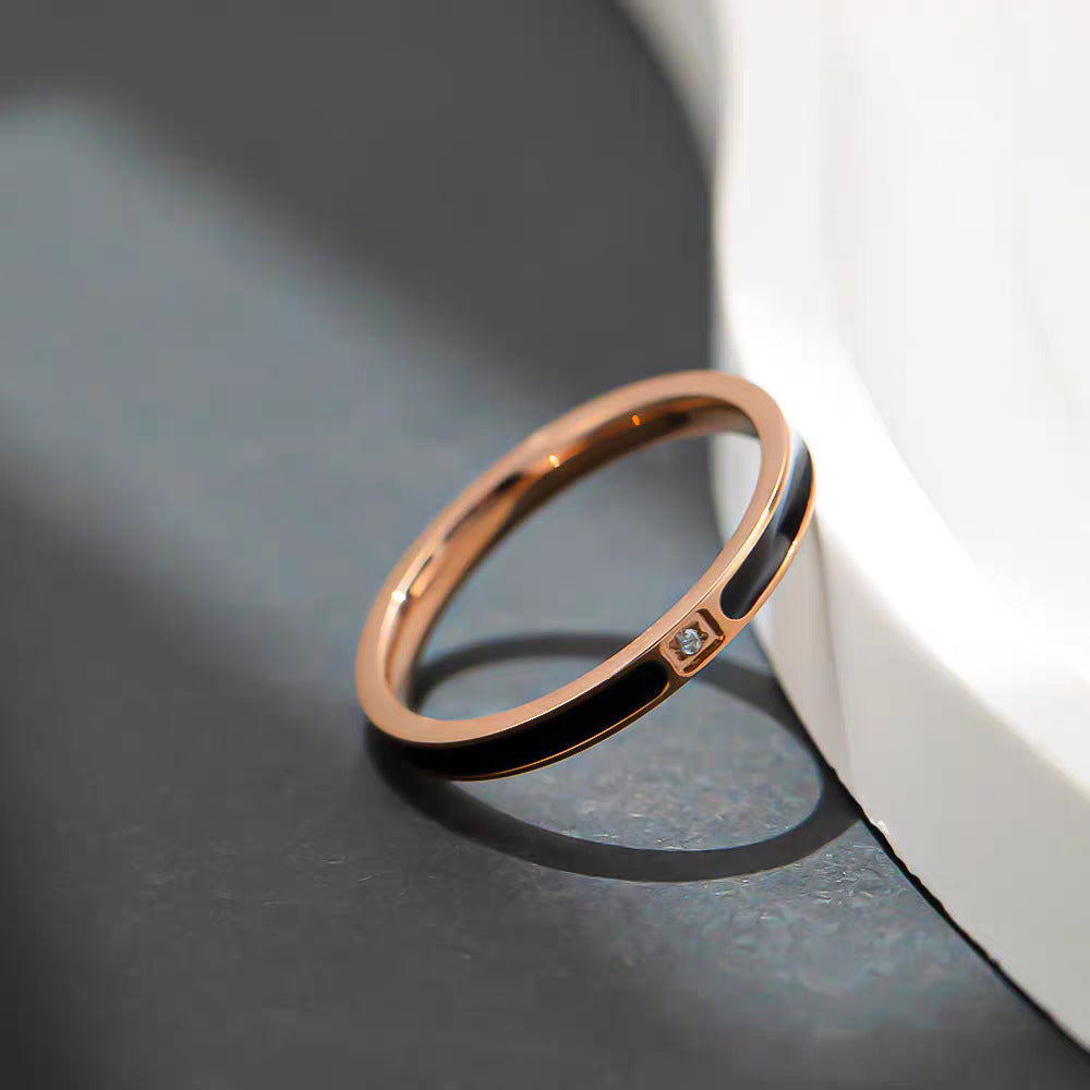 Damen Elegante Zwei-Ton Edelstein Bandring Shop Nory
