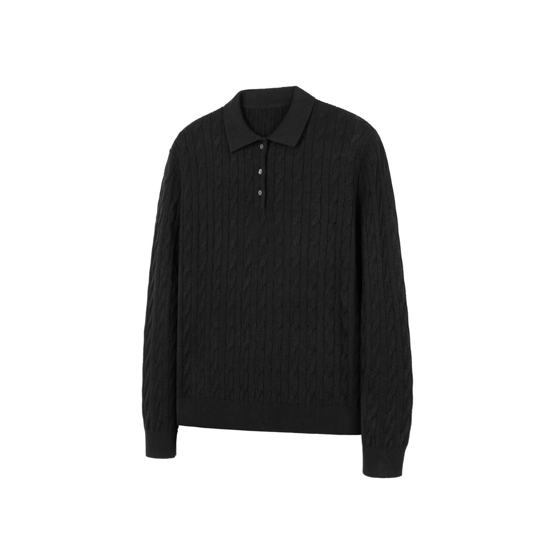 Herren Langarm Pullover mit Zopfmuster Shop Nory