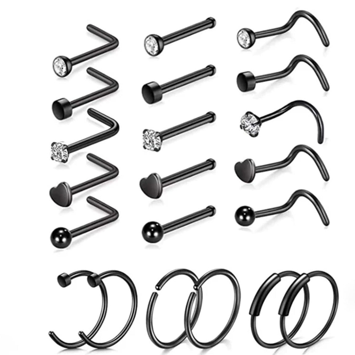Damen Ohrstecker-Set mit verschiedenen Designs und funkelnden Elementen Shop Nory