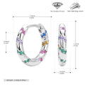 Damen Creolen mit bunten Zirkon-Akzenten und elegantem Design Shop Nory