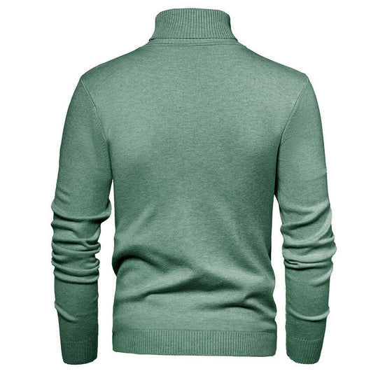 Herren eleganter Rollkragenpullover aus feiner Merinowolle