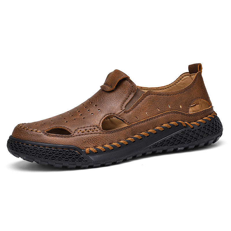 Herren atmungsaktive Leder Sandalen