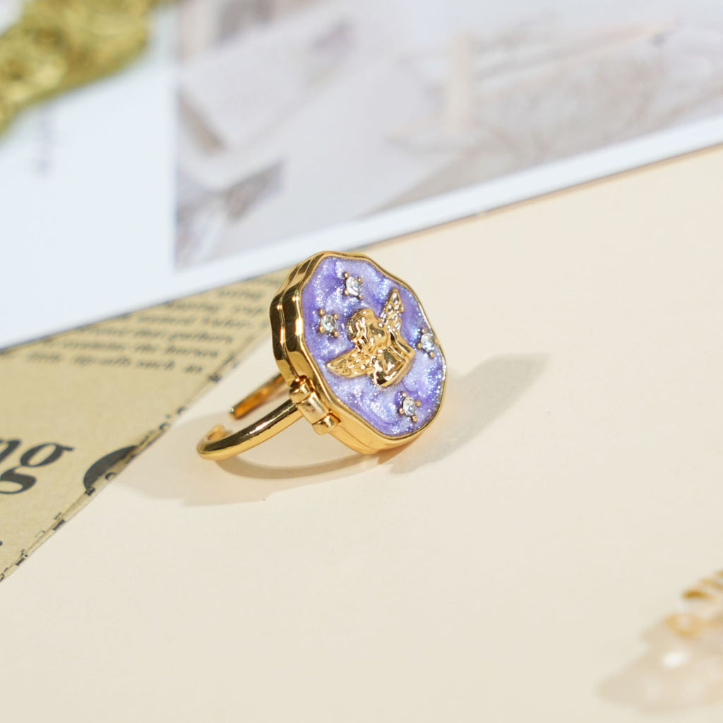 Damenring mit detailverliebtem Engel-Motiv Shop Nory