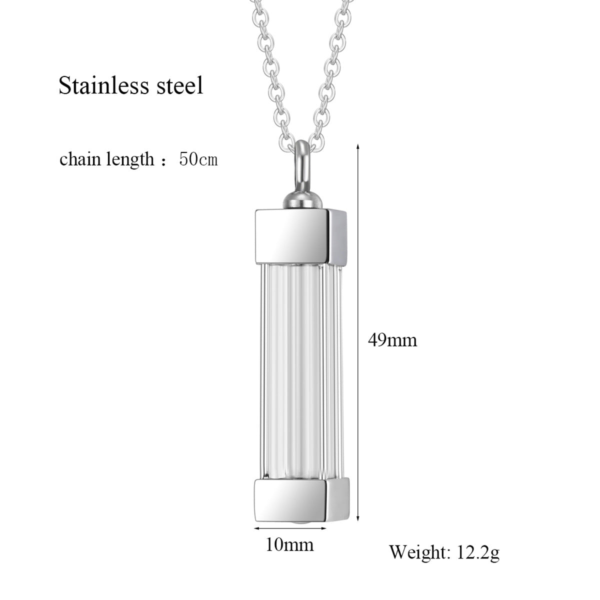 Damen Edelstahl Halskette mit modernem, asymmetrischen Pendelanhänger Shop Nory