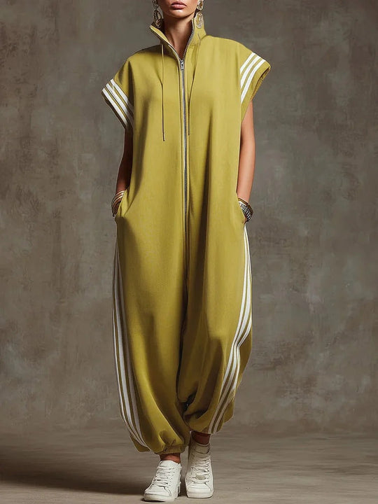 Damen Stylish Jumpsuit mit modernen Kontrasten Shopnory