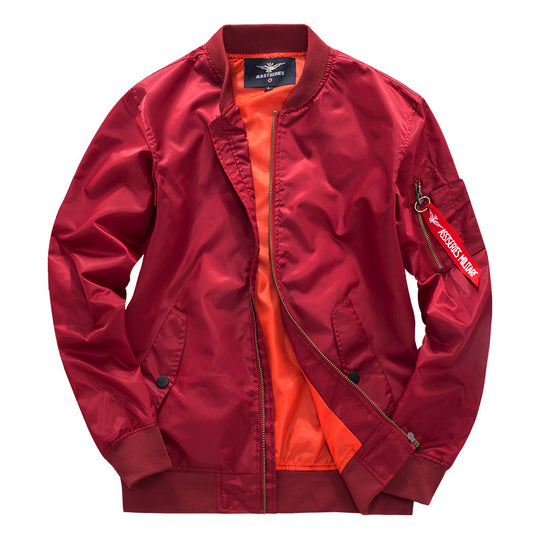 Herren Nylon-Bomberjacke im Pilotenstil mit wattierter Thermofütterung und Ärmeltasche Shop Nory