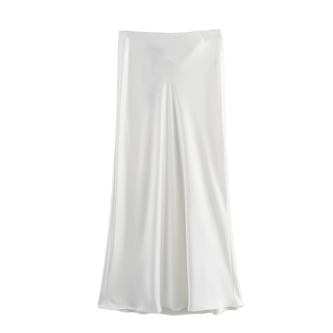 Damen langer Satinrock