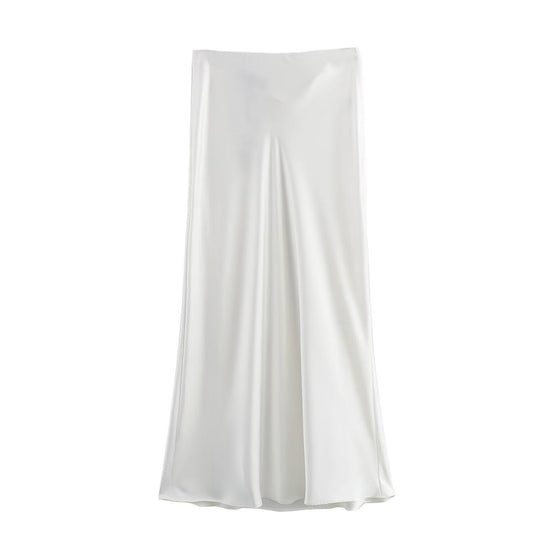Damen langer Satinrock