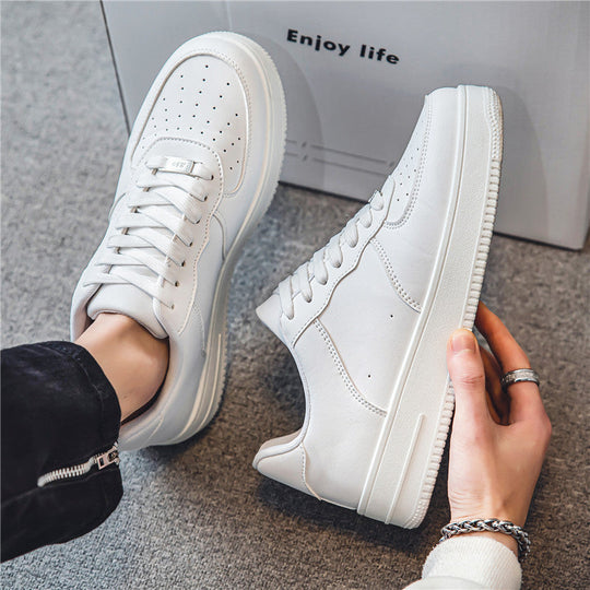 Damen Sportliche Sneakers mit atmungsaktivem Leder und rutschfester Laufsohle