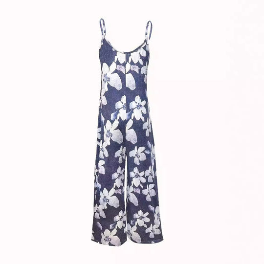 Damen Luftiger Sommeroverall mit breiten Beinen und praktischen Taschen