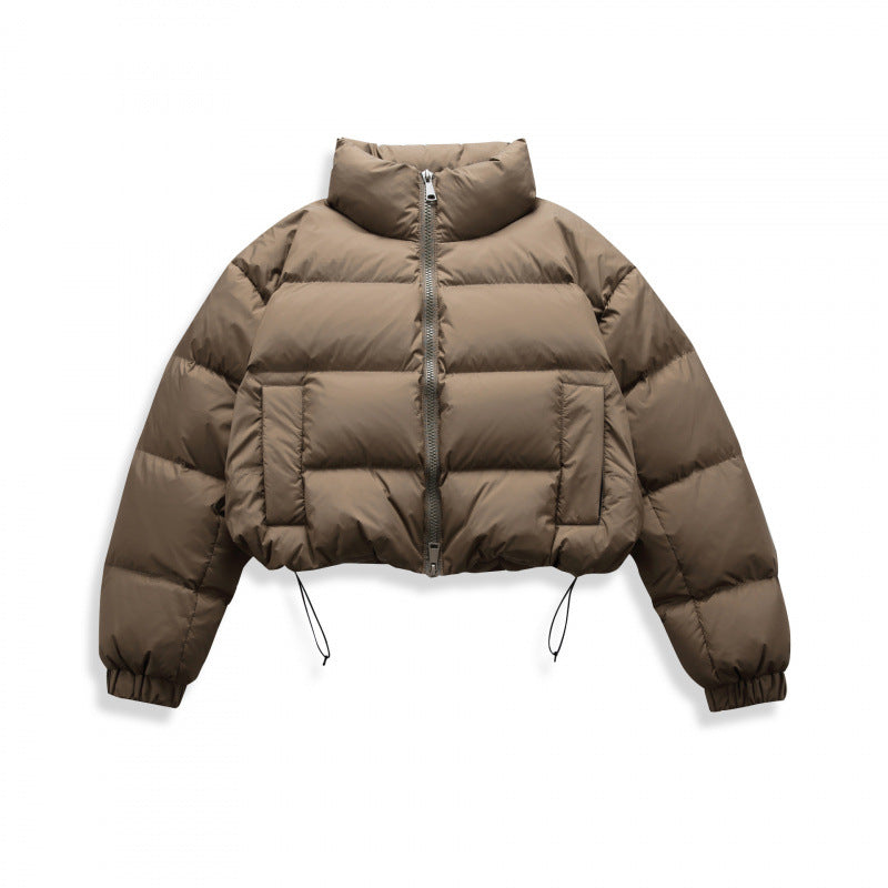 Damen Kurz geschnittene gesteppte Winterjacke im Cropped‑Style mit hohem Stehkragen Shop Nory