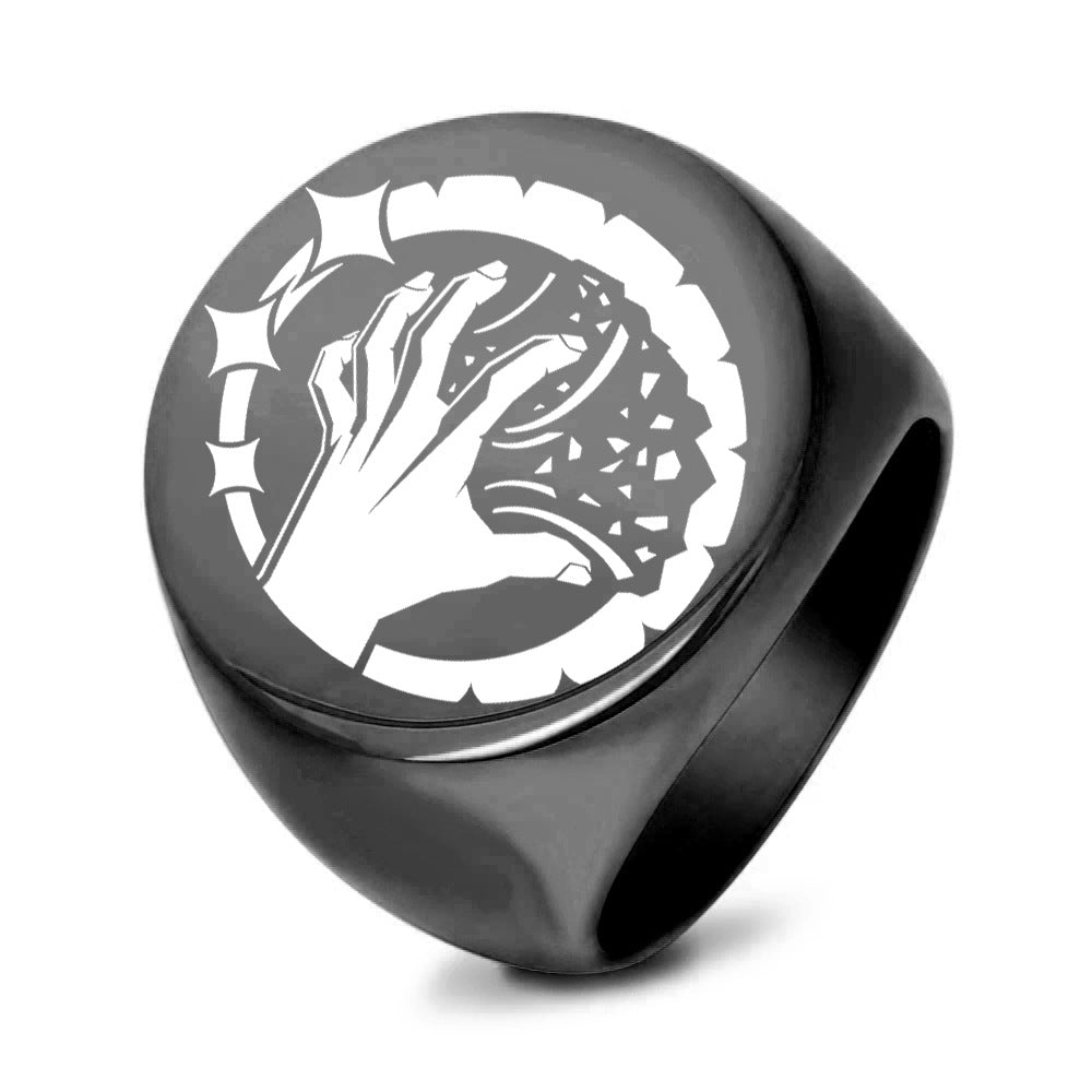 Herren Siegelring mit kunstvollem Handmotiv Shop Nory