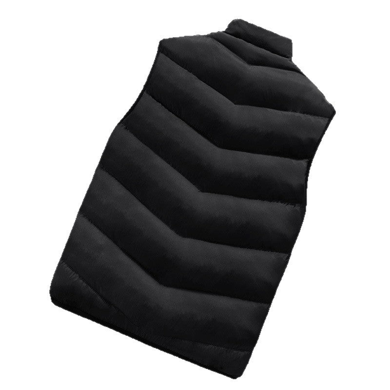 Herren Gepolsterte Ärmellose Thermoweste im urbanen Puffer-Look mit Stehkragen und Reißverschlusstaschen Shop Nory