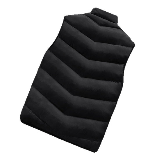 Herren Gepolsterte Ärmellose Thermoweste im urbanen Puffer-Look mit Stehkragen und Reißverschlusstaschen Shop Nory