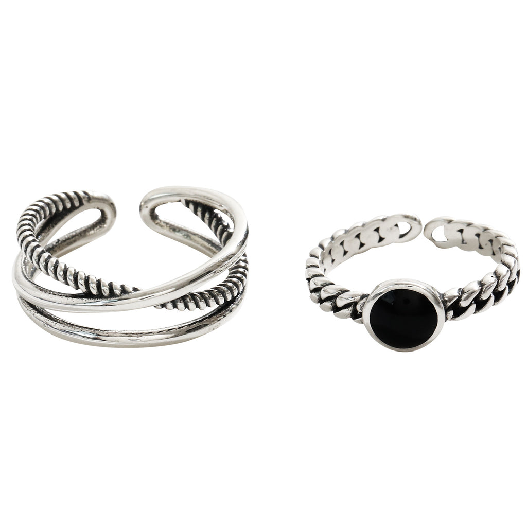 Damenring mit elegantem geflochtenem Design und funkelndem Stein Shop Nory