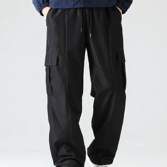 Herren Tapered Cargo-Jogginghose mit flachem Tunnelzug, Mehrfachtaschen & schmalem Knöchelsaum Shop Nory