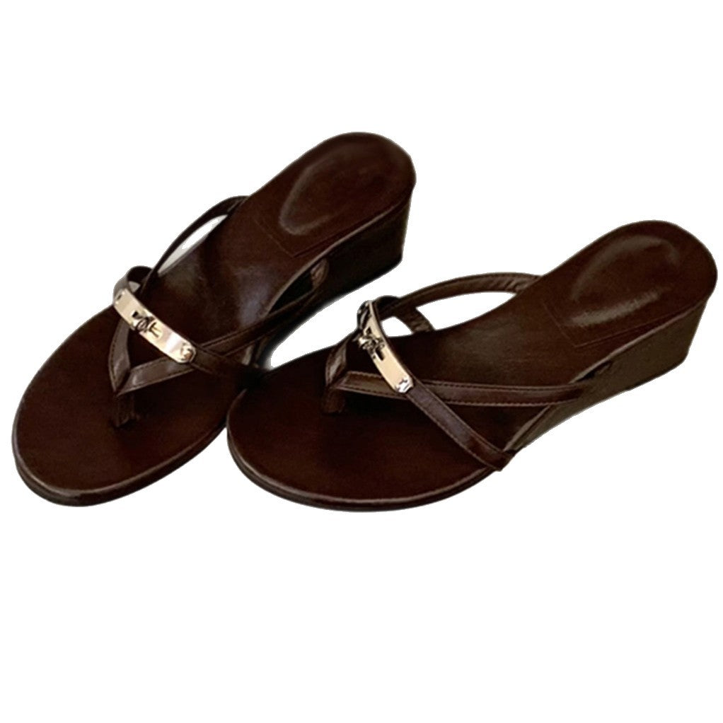 Damen Elegante Wedge-Sandalen mit modischem Riemchen-Design