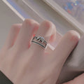 Damen doppelschichtiger Ring mit filigranem Elefantendesign Shop Nory