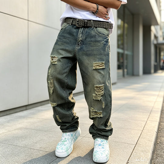 Herren Lässige Ripped Jeans Shop Nory