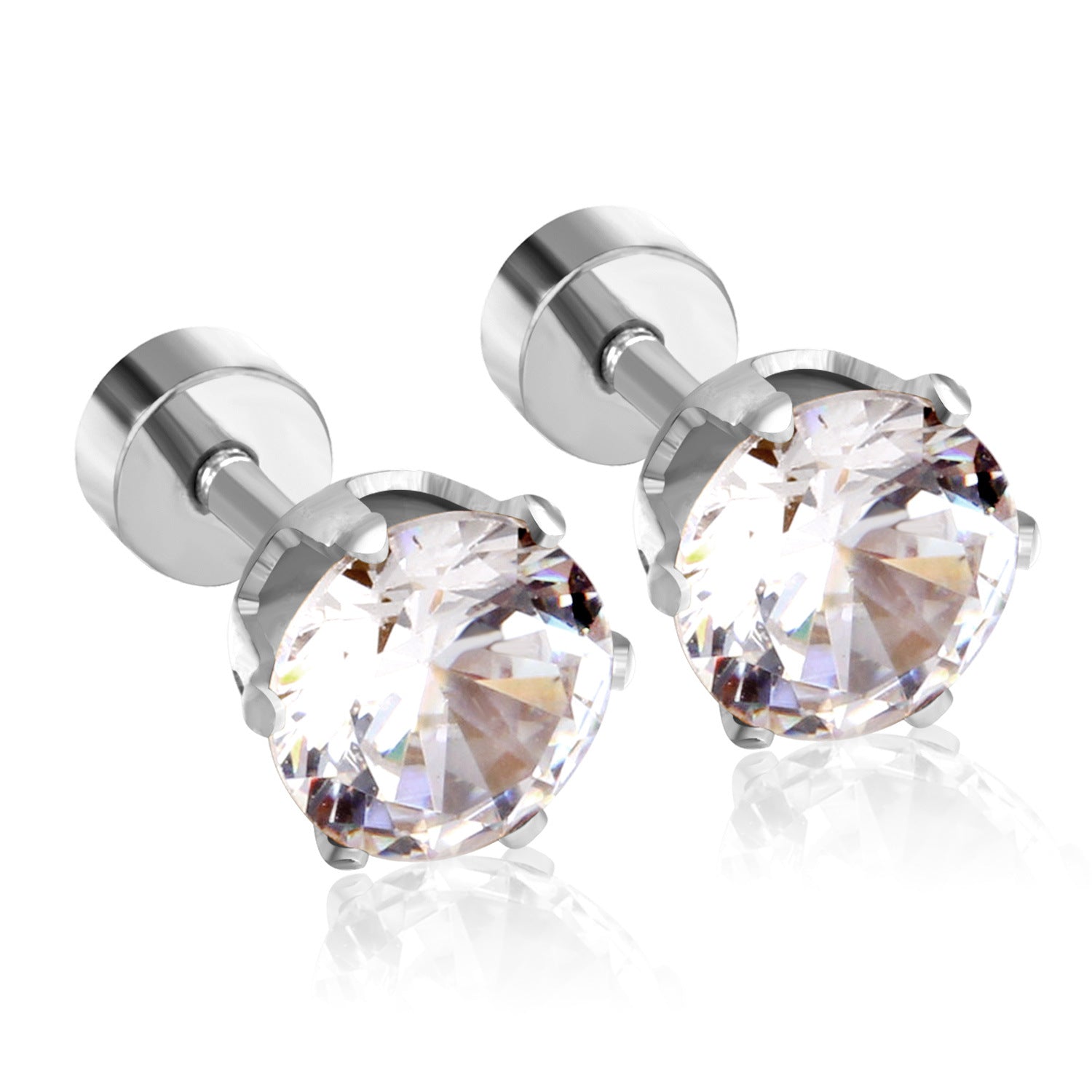 Damen Ohrstecker mit funkelndem Kristall und hochwertigem Edelstahl Shop Nory