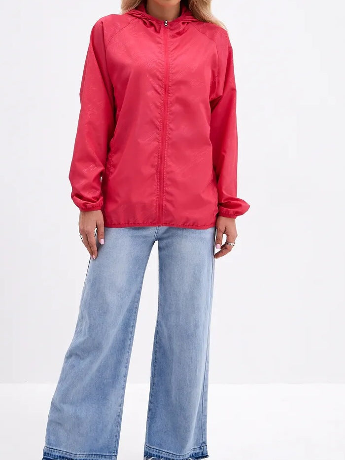 Damen Leichte Sportjacke mit Kapuze