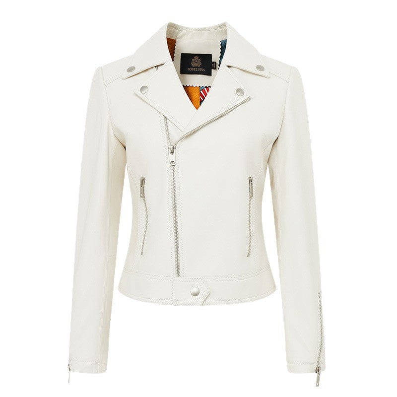 Damen Stylische Lederjacke im Biker-Stil Shop Nory