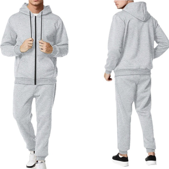 Herren nan zweiteiliges Zip-Hoodie und schmal zulaufende Jogginghose aus French Terry Shop Nory