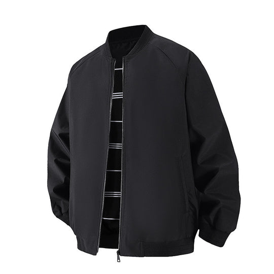 Herren Leichte Windbreaker-Bomberjacke mit Raglanärmeln, elastischen Bündchen und Zwei-Wege-Reißverschluss Shop Nory