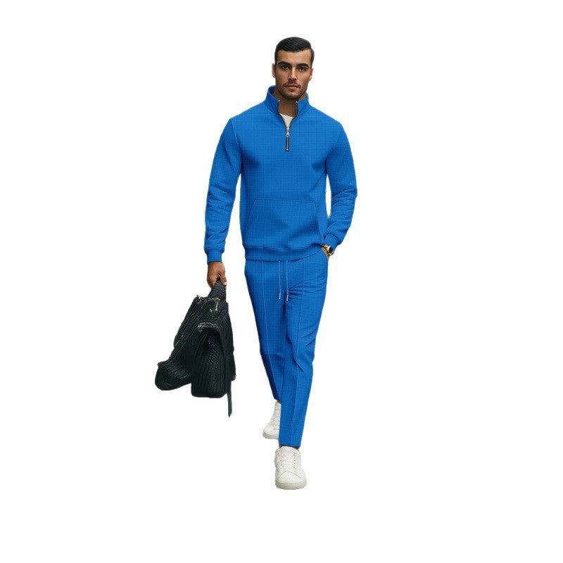 Herren Hochwertiger Stehkragen Pullover mit Zipper Shop Nory