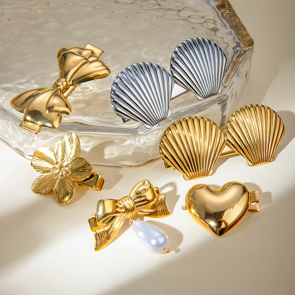 Damen Haarspange im eleganten Seestern-Design aus hypoallergenem Edelstahl Shop Nory