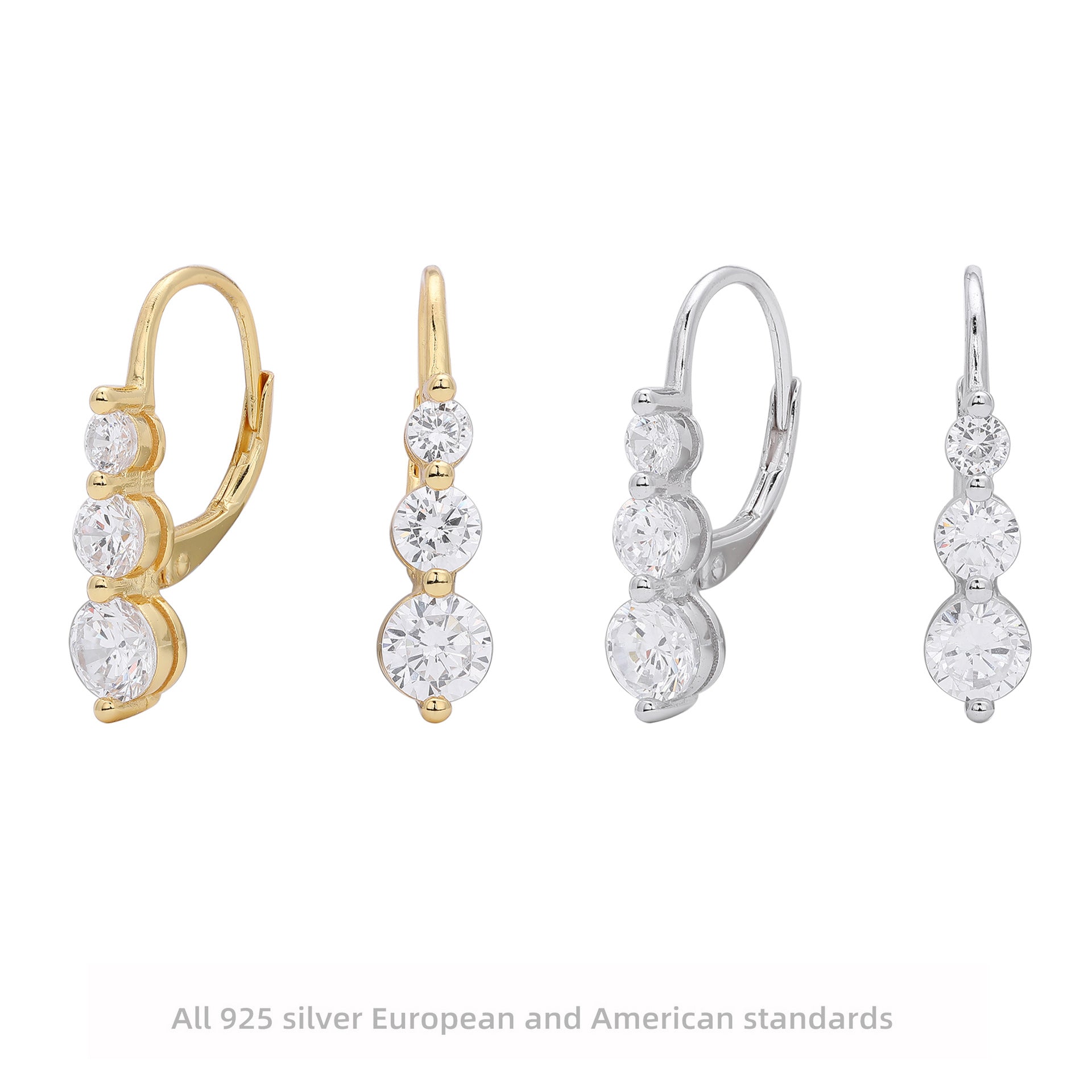 Damen Trauringe mit mehrfarbigem Zirkonbesatz und hochwertigem 925 Sterling Silber Shop Nory