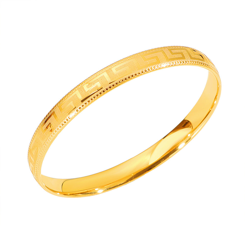 Frauen Gravierte Vergoldete Armreif Bracelet Shop Nory