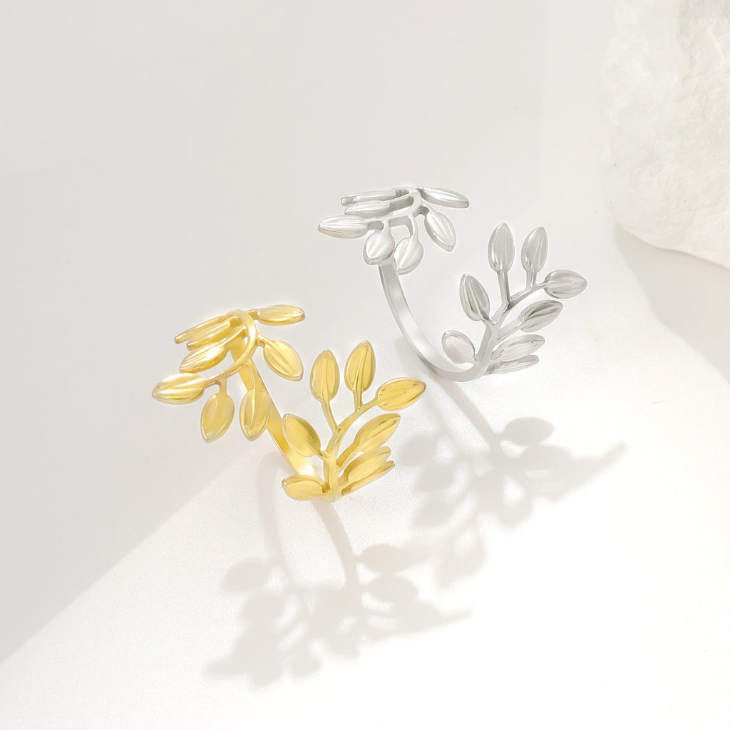 Damen Ring im filigranen Blattdesign Shop Nory